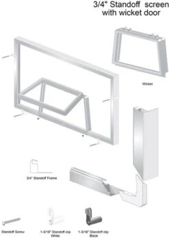 Standoff Screen With Wicket Door -Home Screen Window Discount Store 34standoffscreenwicket3 50451.1672784370