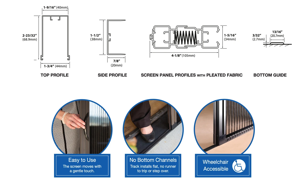 Sheer Classic 4-Panel Retractable Screen 6 Sheer Classic 4-Panel Retractable Screen - Image 4