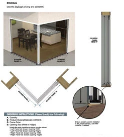 Genius® ZIGZAG TWO Double Panel For Largest Openings -Home Screen Window Discount Store corner zig zag 2 61529.1671038444