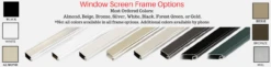 Solar Screens For Windows -Home Screen Window Discount Store frame color options 10534.1672253325