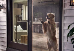 HERCULES EXTRUDED Sliding Screen Door UNASSEMBLED -Home Screen Window Discount Store samson BronzeDoor Wide ExteriorFromRight DOG 30 22363.1674246104.1280.1280 67423.1674246112